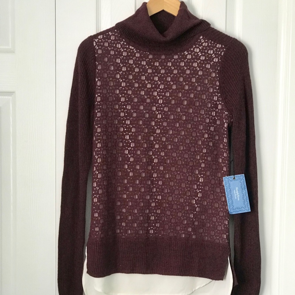 Burgundy Turtle Neck Sweater